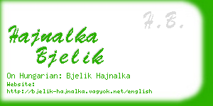 hajnalka bjelik business card